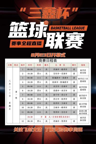 篮球杯赛程表格图片，篮球赛赛程表格